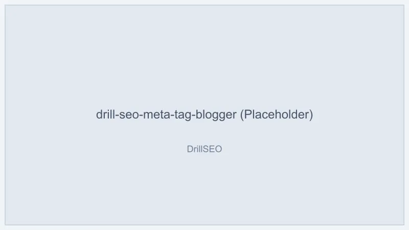 How to add meta tags to individual blogger