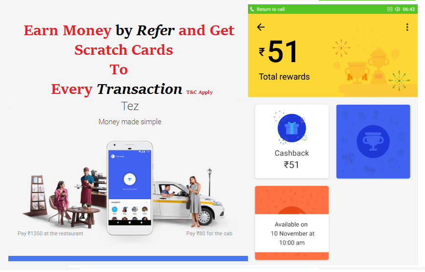 Tez app Rewards money with android app