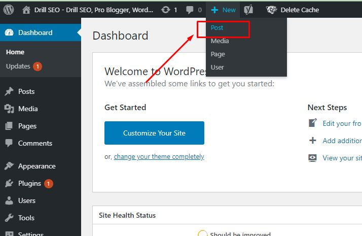 Wordpress post creating