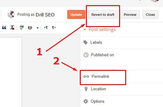 custom blogger permalinks structure